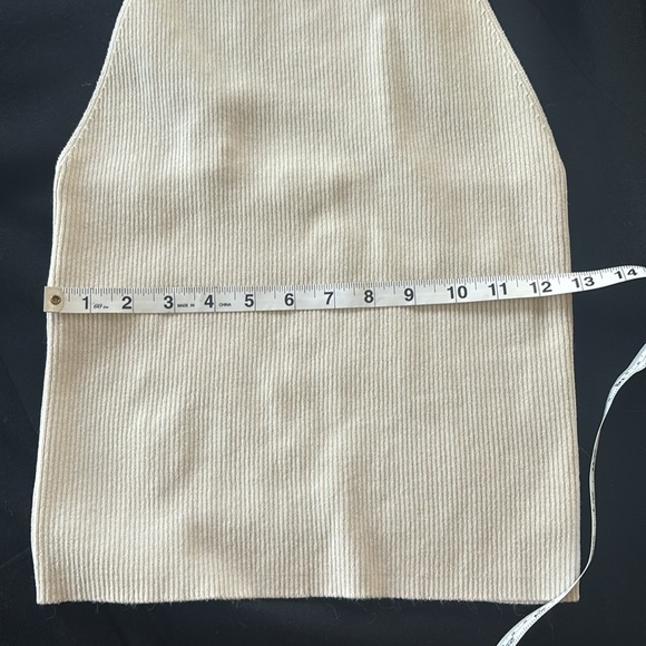 House of Harlow | L | pearl strap spaghetti ribbed cream tank top NWOT - Picture 5 of 8